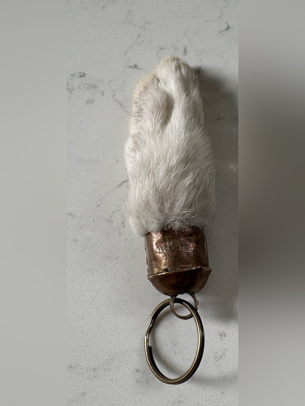Vintage Genuine Rabbit Foot Keychain - Picture 2 of 2